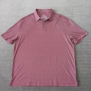 Burlebo Polo Shirt Men XL Burgundy Texas Lightweight Stretch Golf Performance